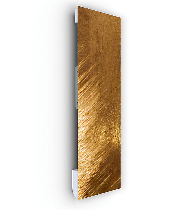 Radiateur électrique à rayonnement avec soufflerie Ilo Fanmix en verre design Or Brossé 1250W