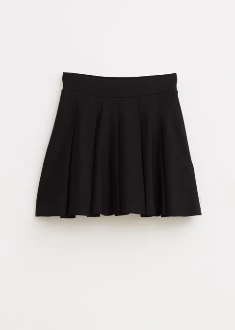 Skort met plooien zwart (ZWART)