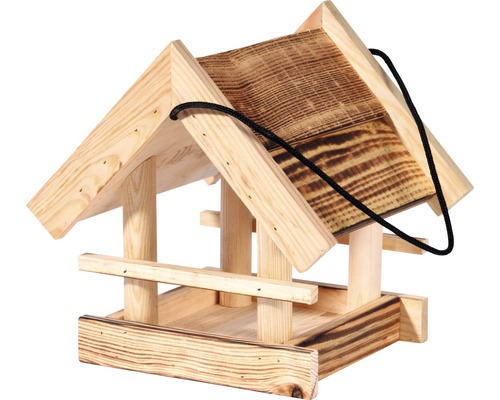 vogelhuisje dobar voederhuisje om op te hangen 22x20x22cm, met houtnerf