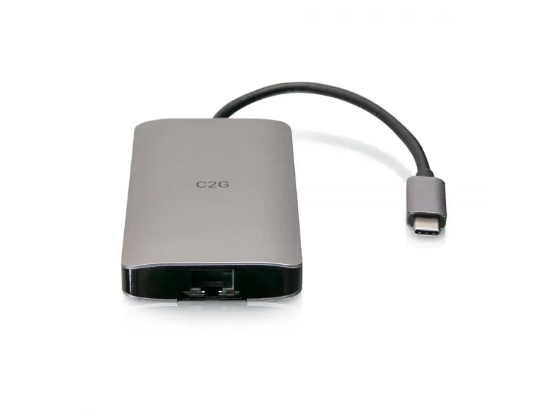 C2G USB-C® Mini Dock with HDMI, 2x USB-A, Ethernet, SD Card Reader, and USB-C Power Delivery up to 100W - 4K 30Hz - Dockingstation - USB-C / Thunderbolt 3 - HDMI - 1GbE