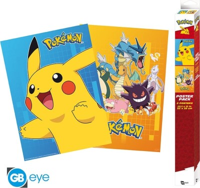 Pokémon Plakater - Colourful Characters - 52X38 CM - 2 Stk