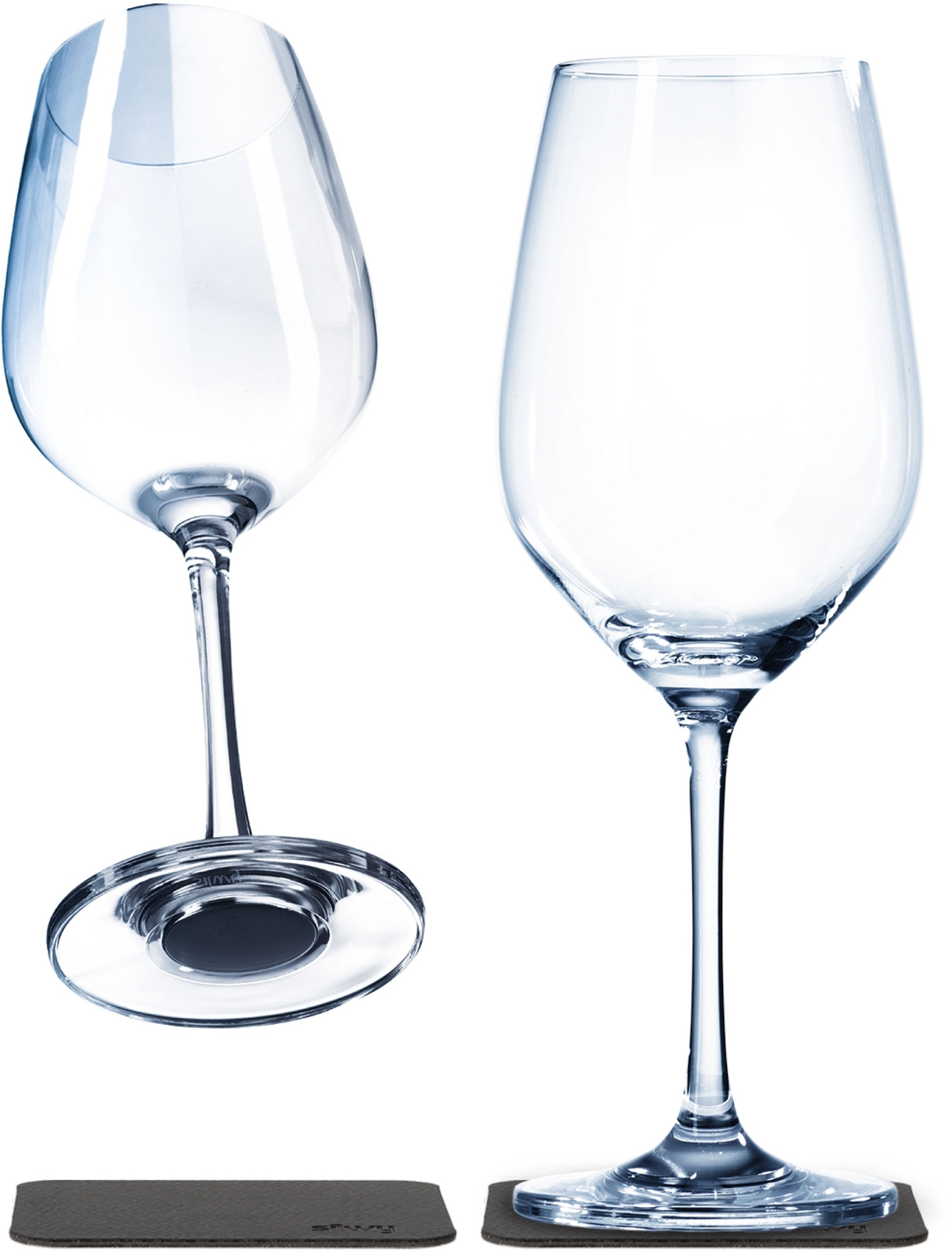Magnet-Kristallgläser Wein - 2er Set