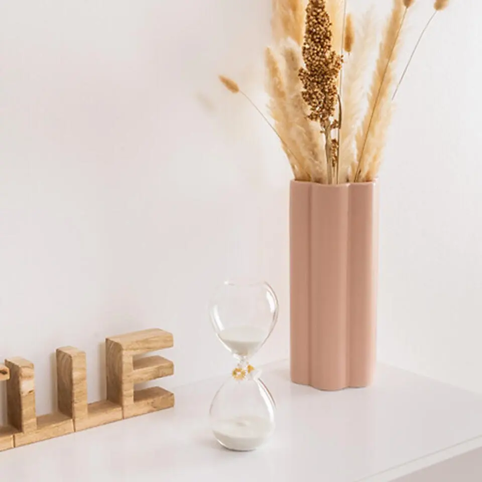 Atmosphera Zandloper - decoratie/tijd - 30 minuten - wit zand