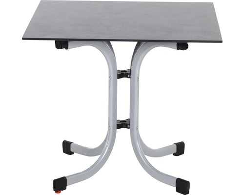 Tuintafel Sola 80x80 cm staal zilver opvouwbaar