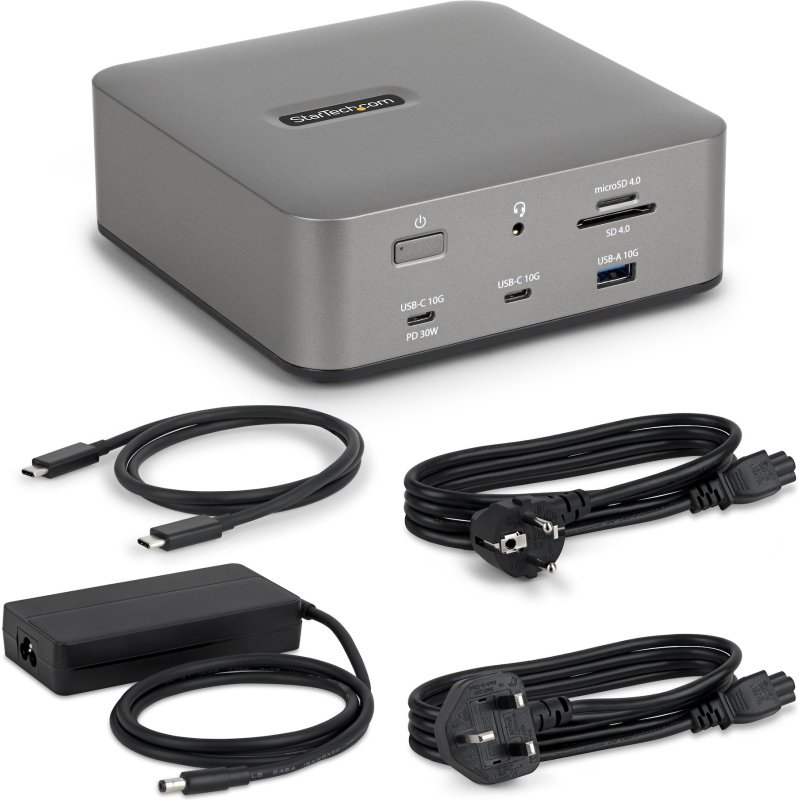 StarTech.com Dock Thunderbolt 5, Double 8K 60Hz, Triple 4K pour Windows, Jusqu'à Double 6K 60Hz pour Mac - Station d'Accueil TB5 et USB4 avec Transfert Max. 120 Gbps, PD 140W, Téléphone 30W, USB 10 Gbps