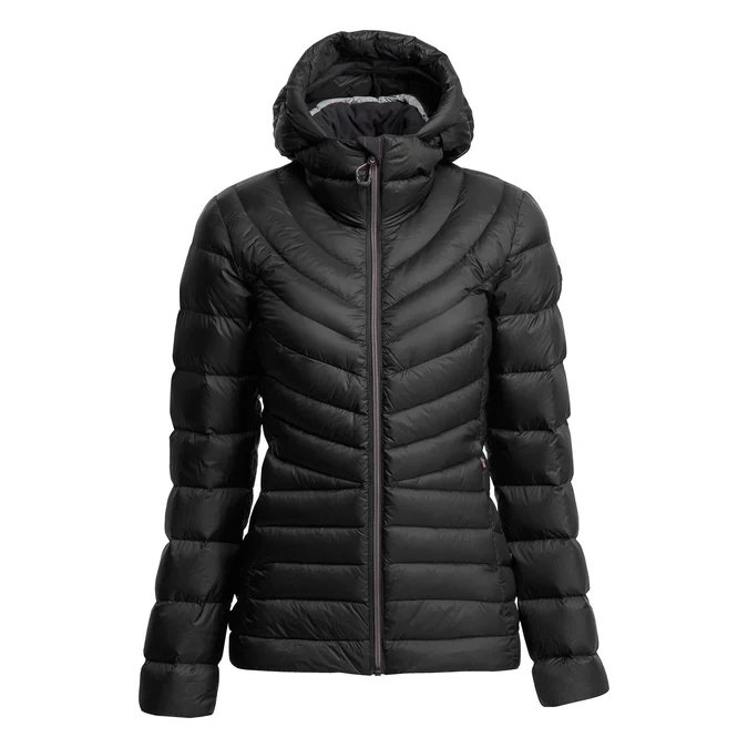 Decathlon Forclaz - Jaqueta puffer feminina com capuz Forclaz MT500