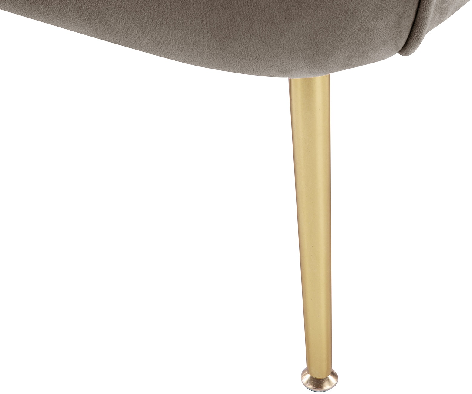 Kayoom Sessel »Loulan 125, gemütlicher Cocktail-Sessel, edler Samtbezug« 1 Stk. tlg. Cocktail-Sessel, Rückenlehne mit Ziernaht, Metallbeine in Gold