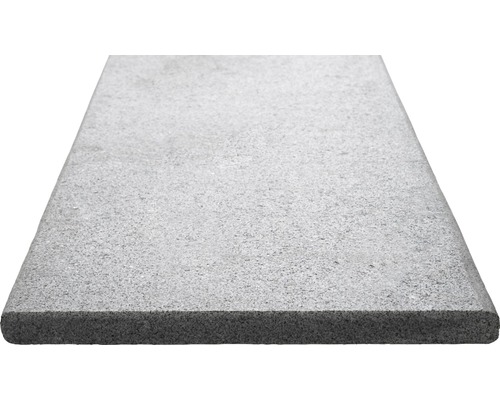 FLAIRSTONE zwembadrand Phoenix grijs, recht, beide lange zijden afgerond, 115 x 35 x 3 cm