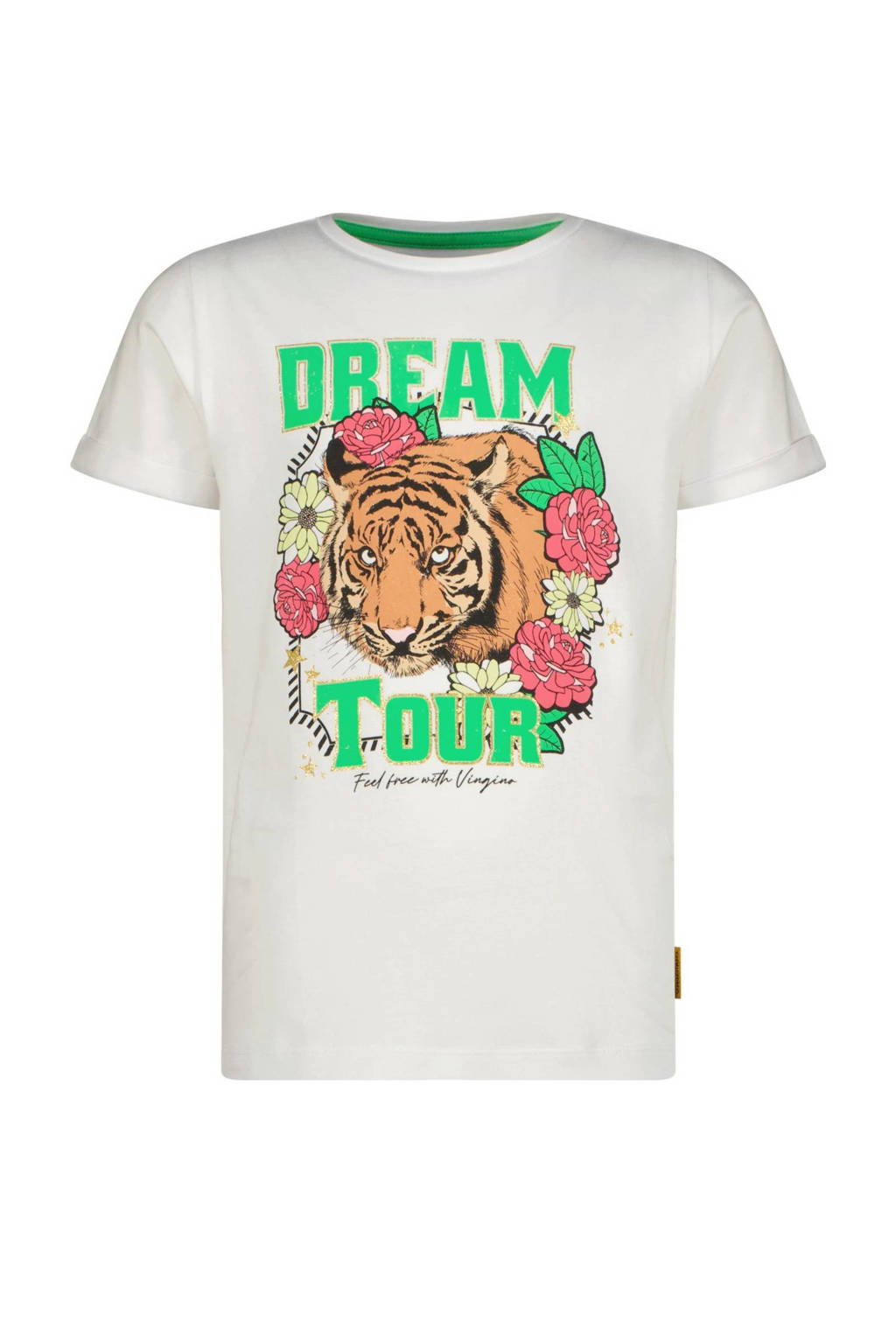 Vingino T-shirt Hafsa met printopdruk wit