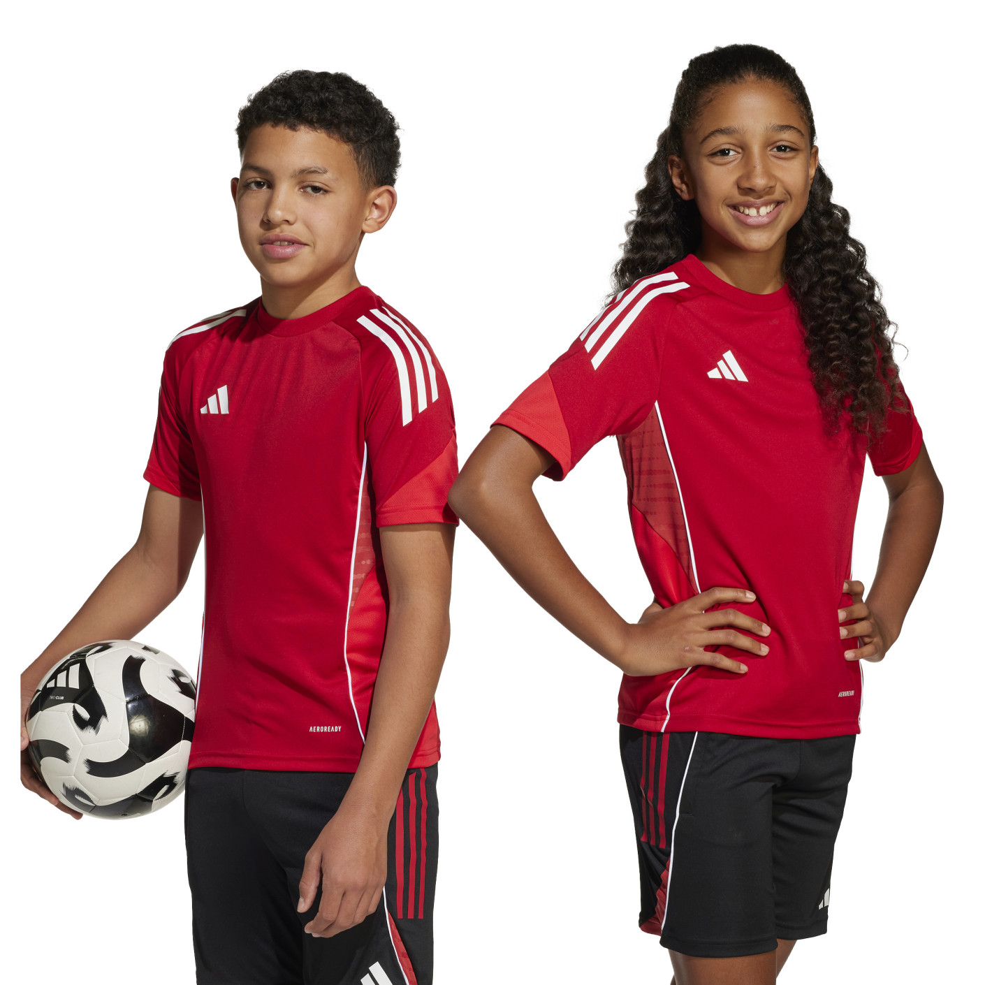 Adidas Tiro 25 Competition Trainingsshirt Kids Rood Wit