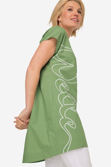 Kleid, Straight Fit, Rundhals, seitlicher Schriftzug Welle