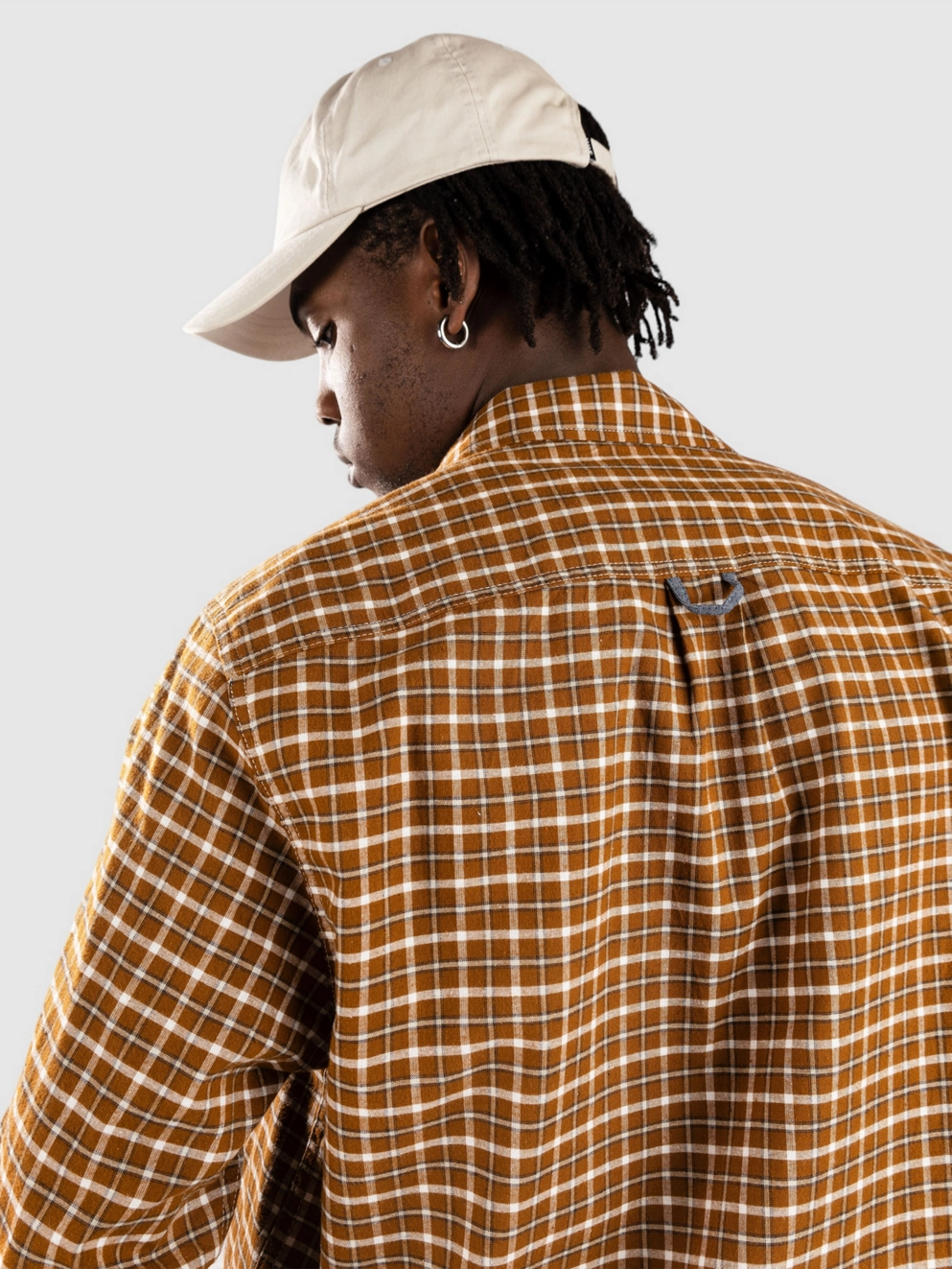 HUF Echo Oxford Plaid Shirt russet