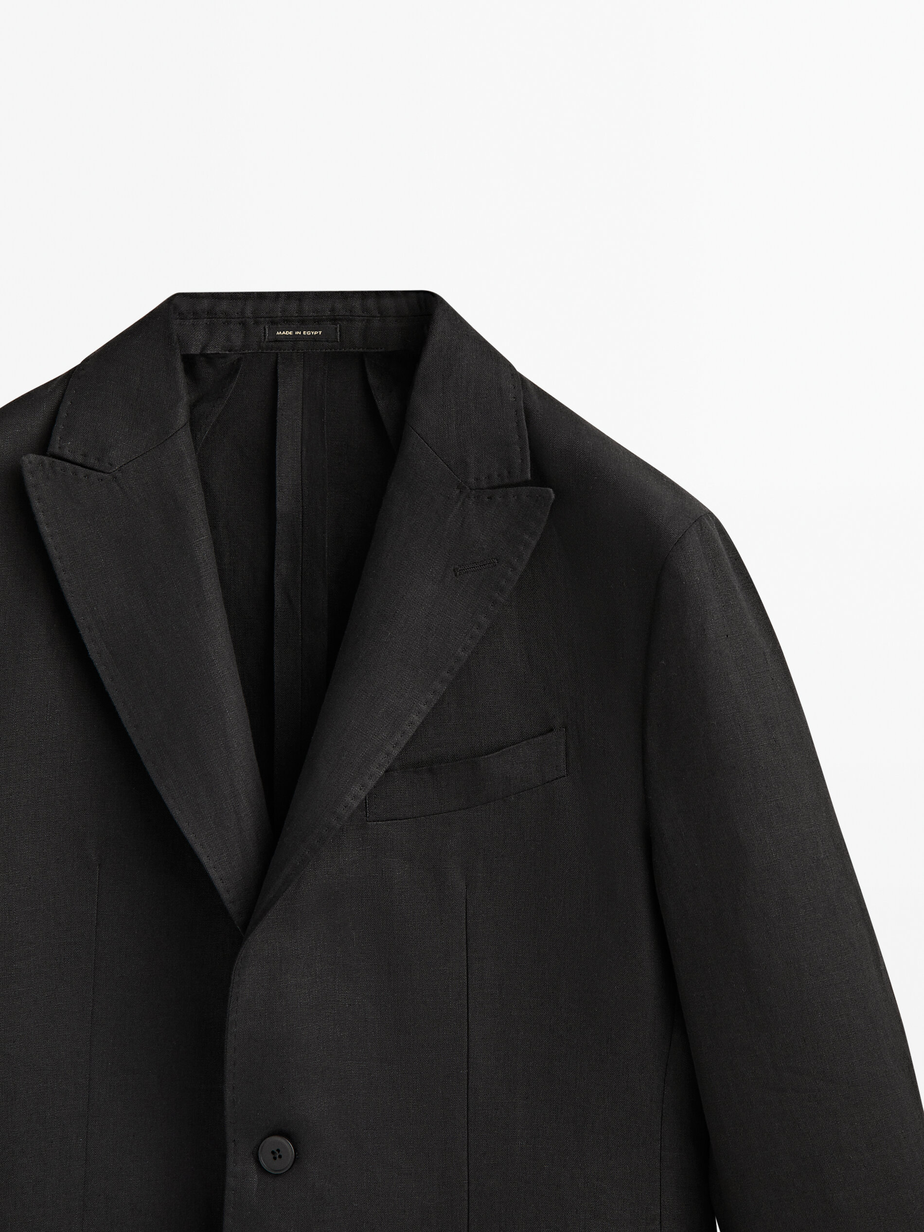 Blazer de linho preto - PRETO