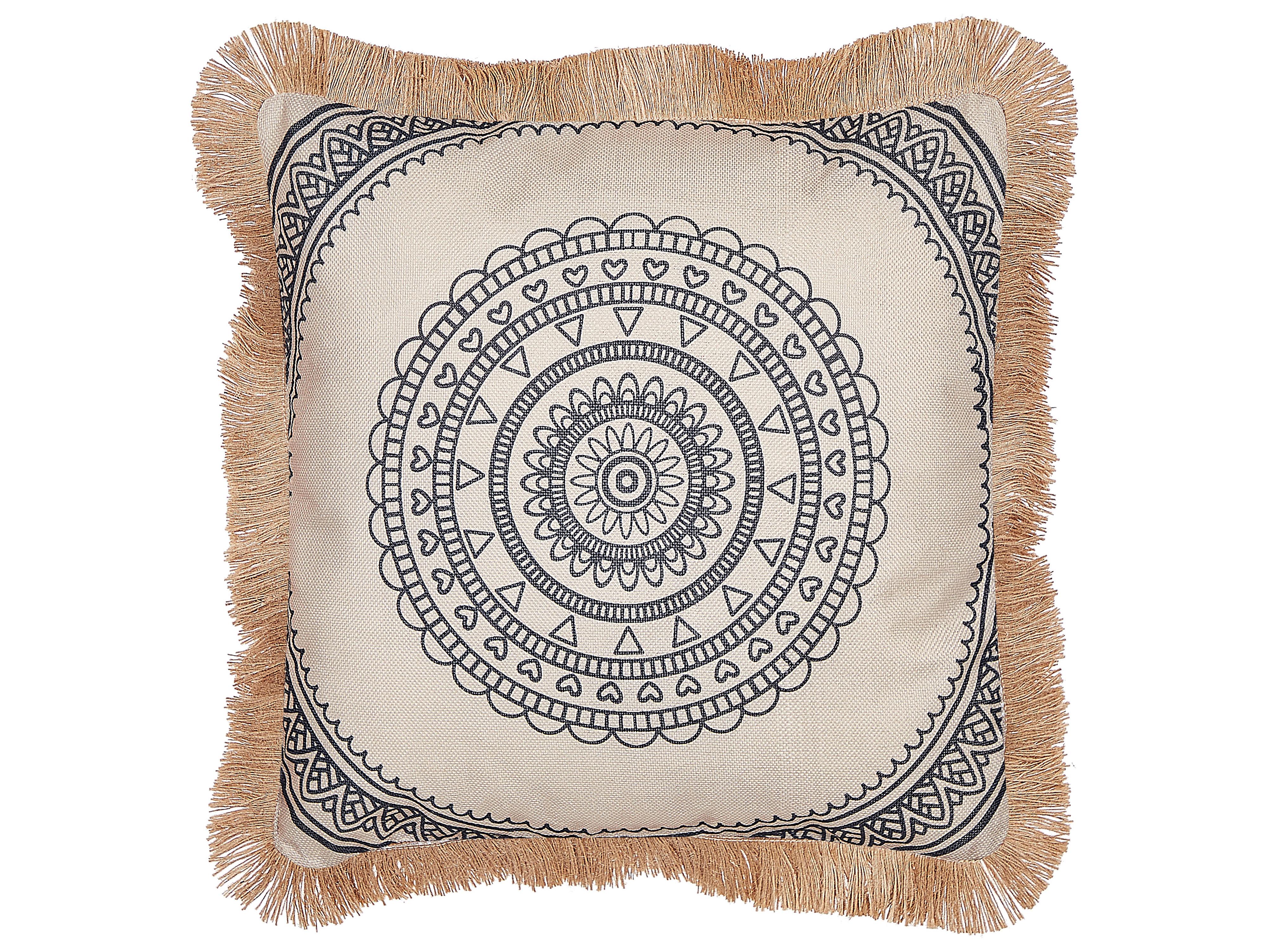 Set van 2 sierkussens AGRIMONY 45 x 45 cm Zwart oosters patroon