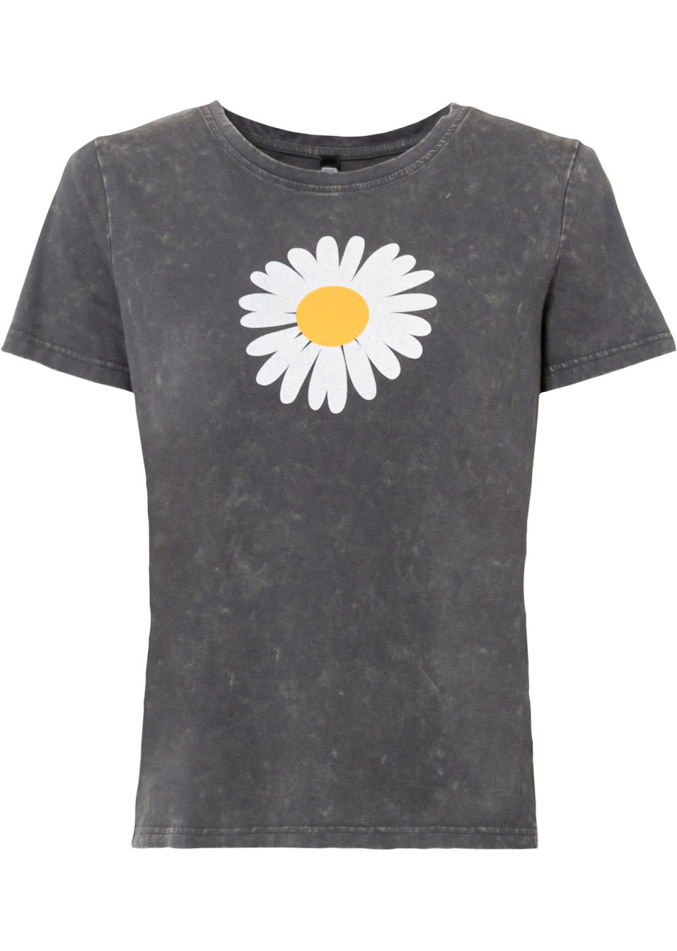 T-shirt imprimé délavé à l'acide