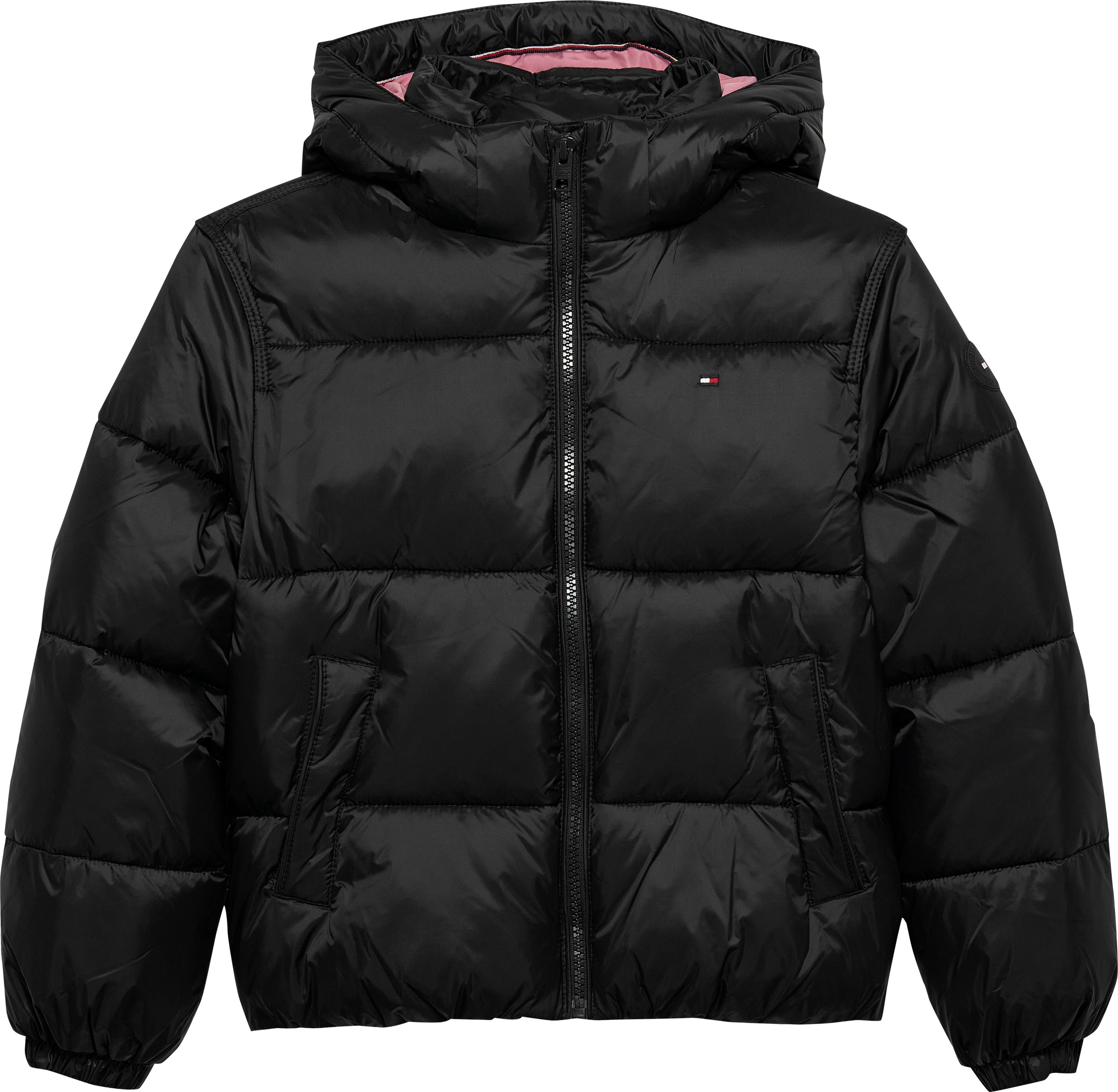 Tommy Hilfiger Steppjacke »HOODED SHINY PUFFER JACKET« mit Kapuze Kinder bis 16 Jahre