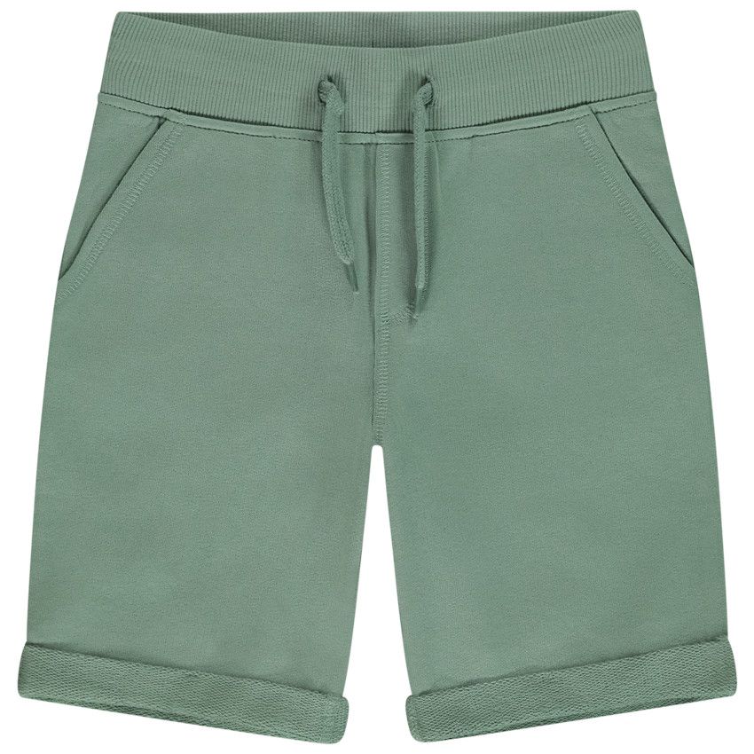 Bermuda en molleton uni pour garçon - Kaki