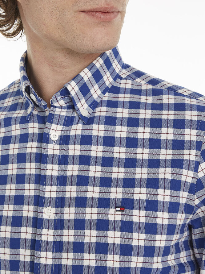 Tommy Hilfiger SMALL CHK HERITAGE OXFRD SF SHRT Rouge / multi