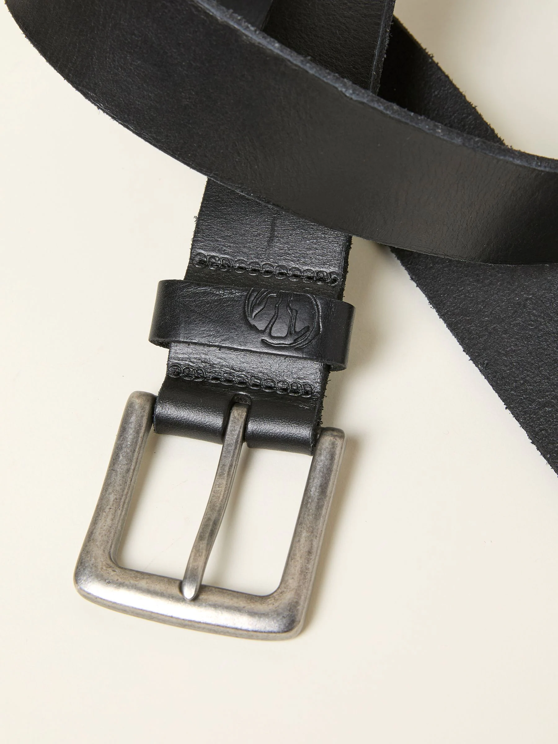 Zwart - Plain Leather Belt
