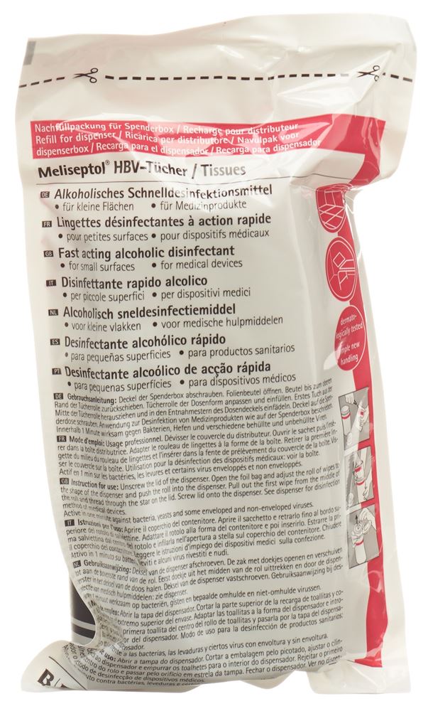 MELISEPTOL Tücher Flächendesinfektion refill 100 Stk