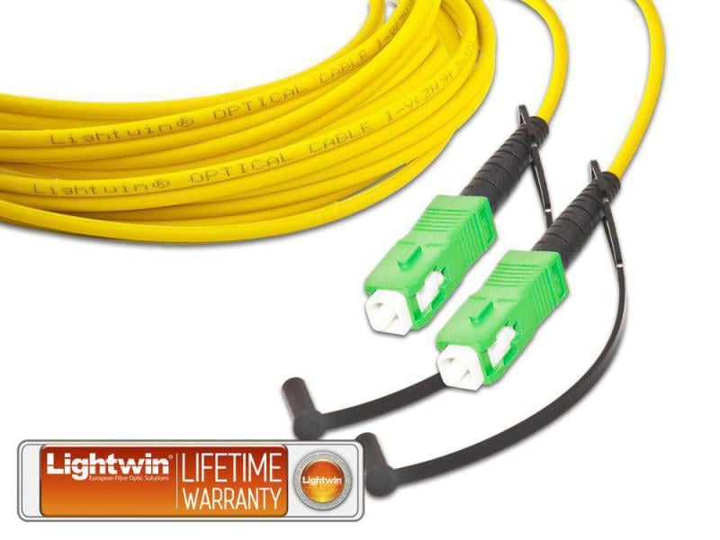 Lightwin LWL-Patchkabel SM SC/APC – SC/APC, OS2, Simplex, 1 Singlemode SC/APC-SC/APC Simplex OS2 10 m