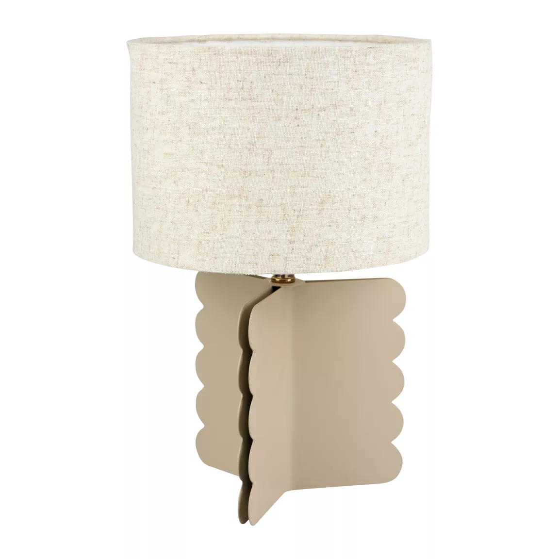 Lampe à poser métal et lin (H33 cm) Lucile Beige
