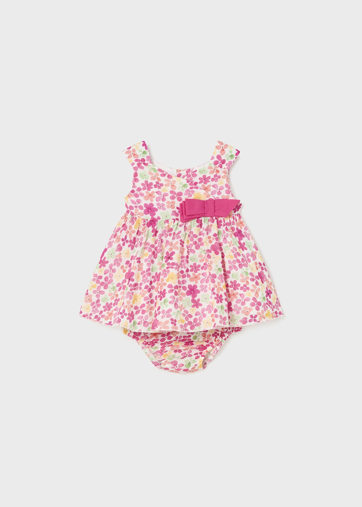 Vestido estampado com capa para fralda para recém-nascido