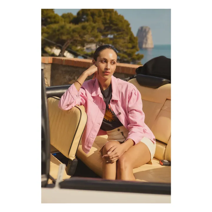 Alma Deia Veste en Denim Bio | Rose bonbon