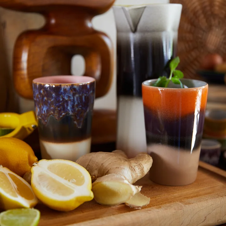 HKliving - 70's Teebecher 460 ml, baroque (2er-Set)