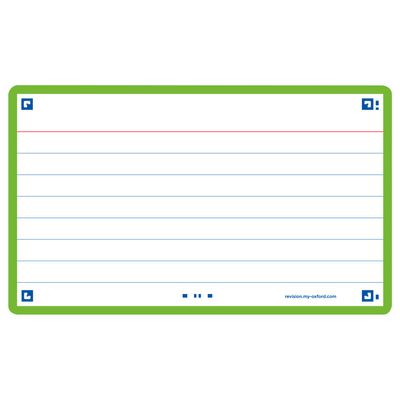Oxford FLASH 2.0 - Pack de 32 cartes - A7 - ligné - vert