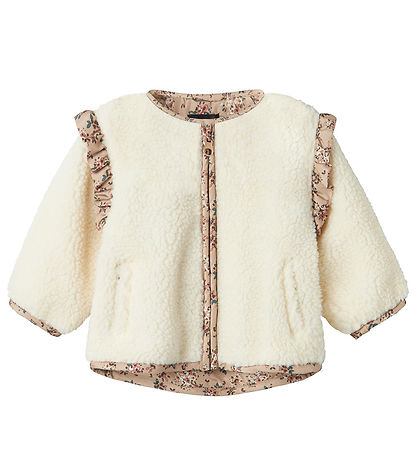 Name It Fleecejacke - Teddy - NbfMisa - Nebel