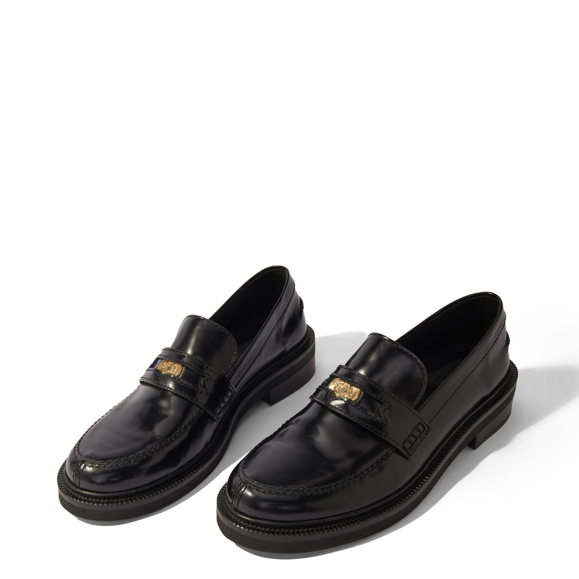 Mocassin vernis en cuir | Noir