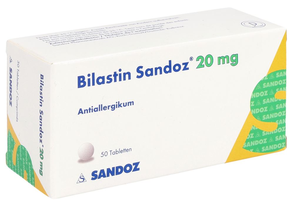 BILASTINE Sandoz Tabl 20 mg Blist 50 Stk