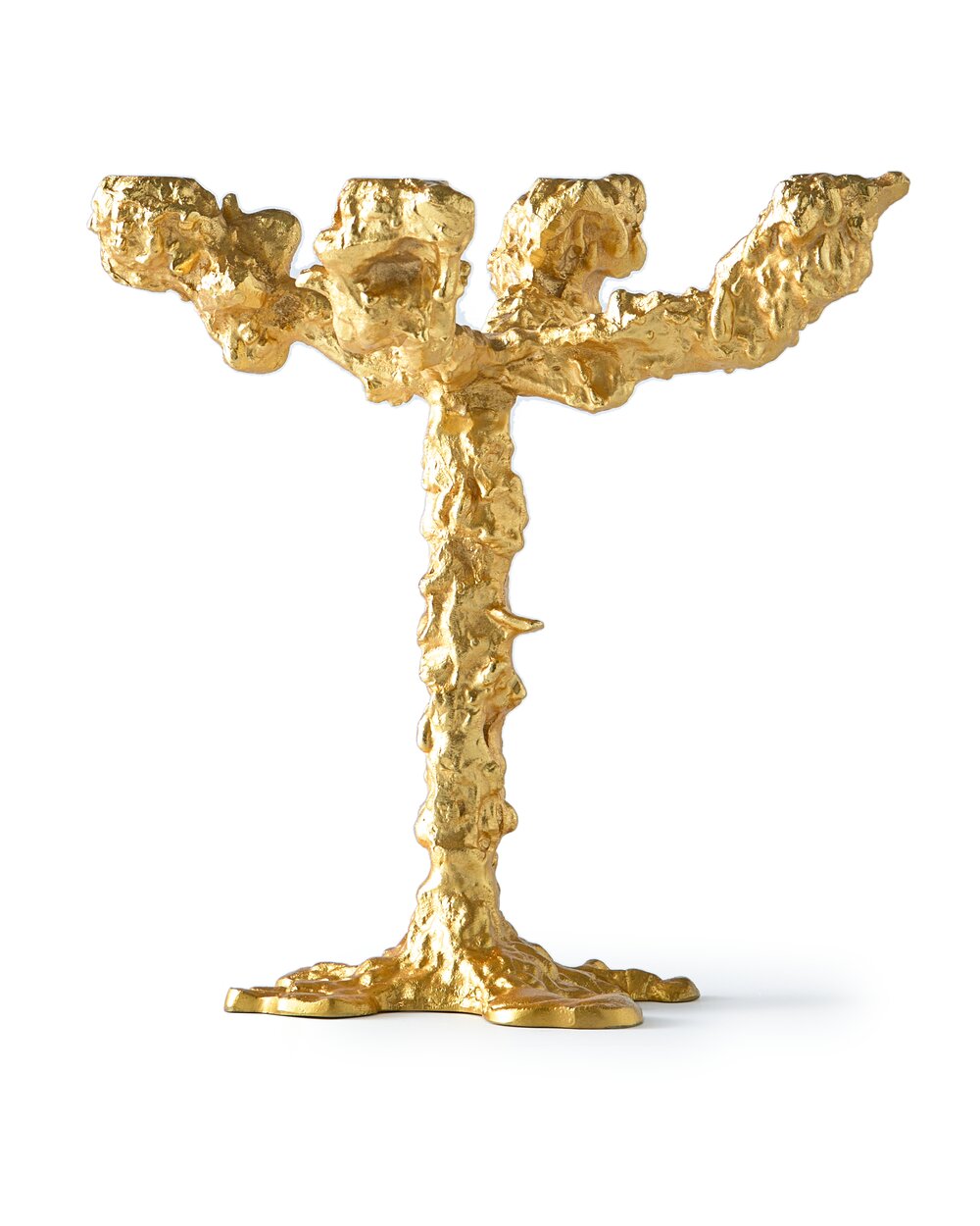 POLSPOTTEN  Drip lysestage, guld - 4-arme