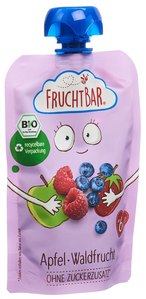 FRUCHTBAR Fruchtpüree Bio Apfel Waldfrucht Btl 100 g