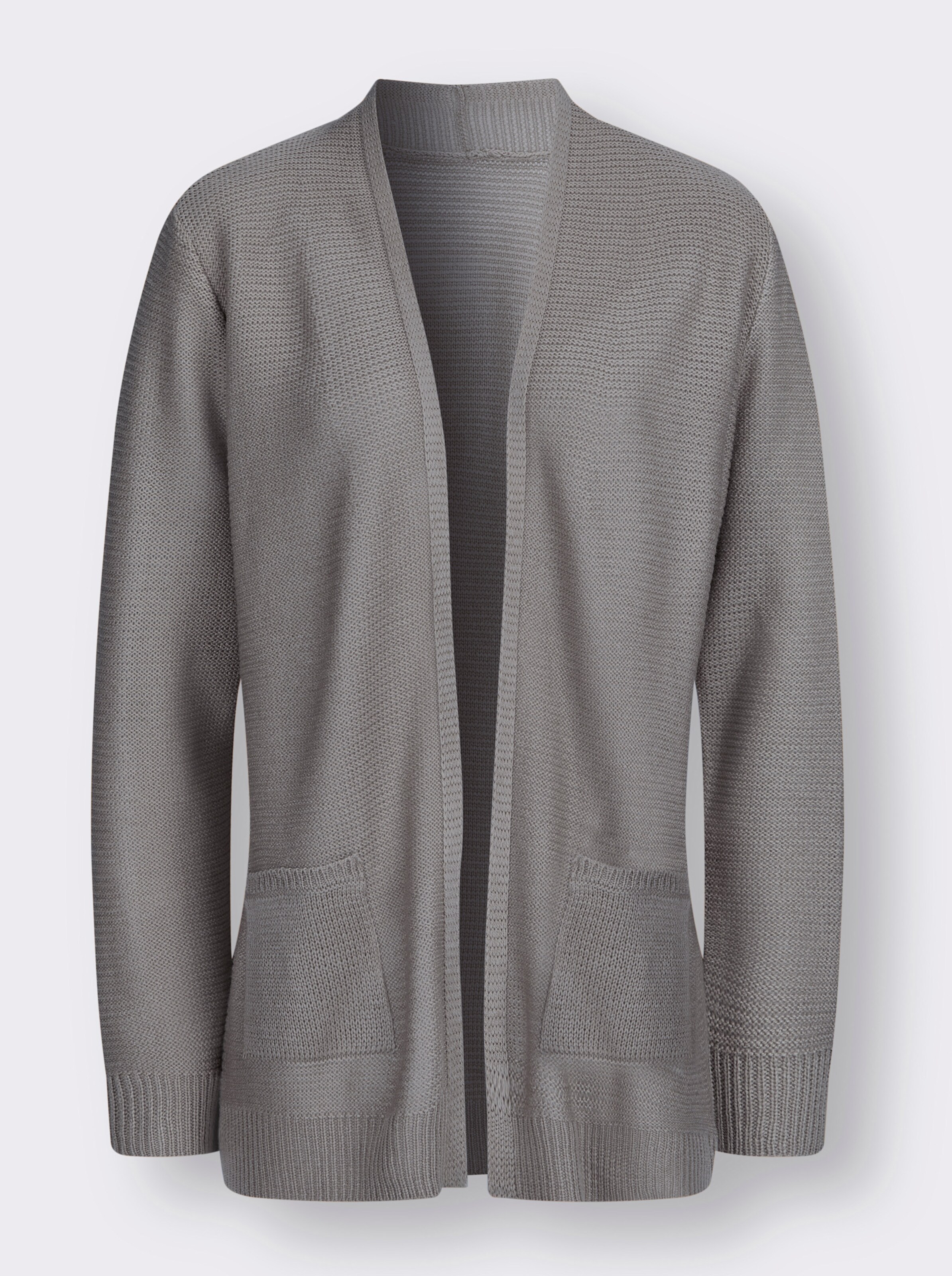 Strickjacke im Linksstrick-Muster