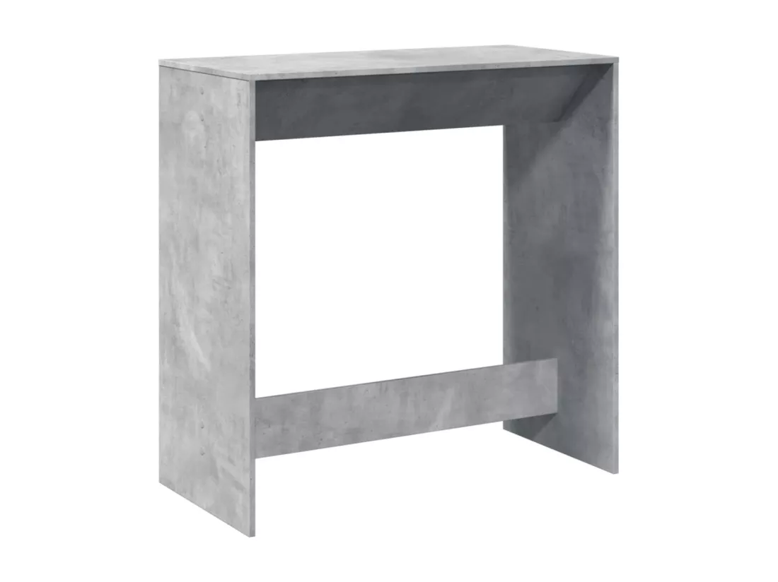 Table de bar gris béton 102x50x103,5 cm bois d'ingénierie