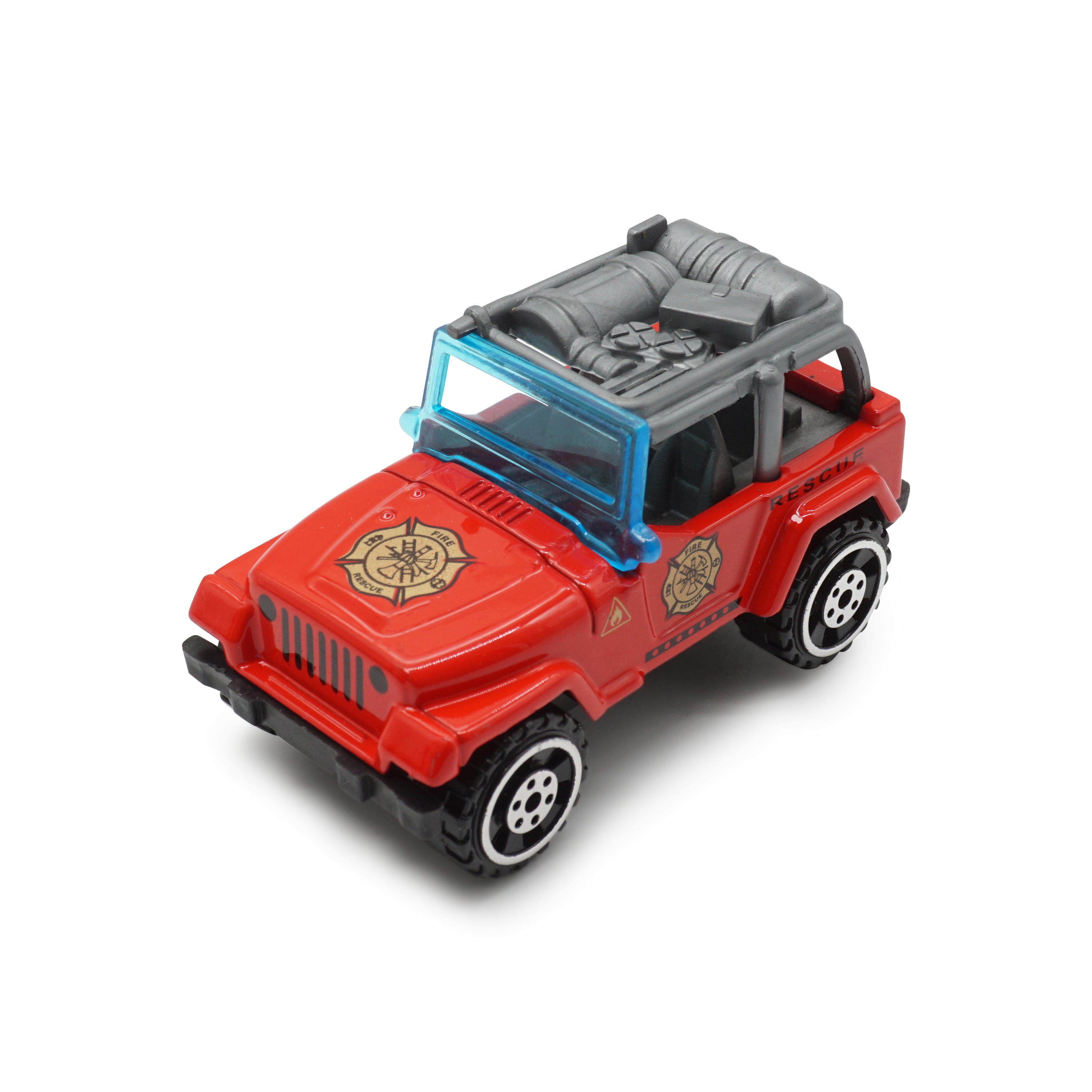 (6er Set) 1:64 Spielzeug Kinder Feuerwehr Auto Fahrzeug - Rot