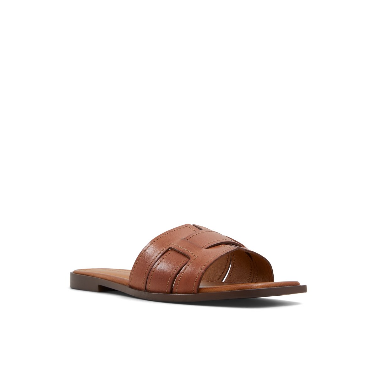 LUCA FERRI-Faraeberiel-Sandale athlétique - Talon plat - Cognac