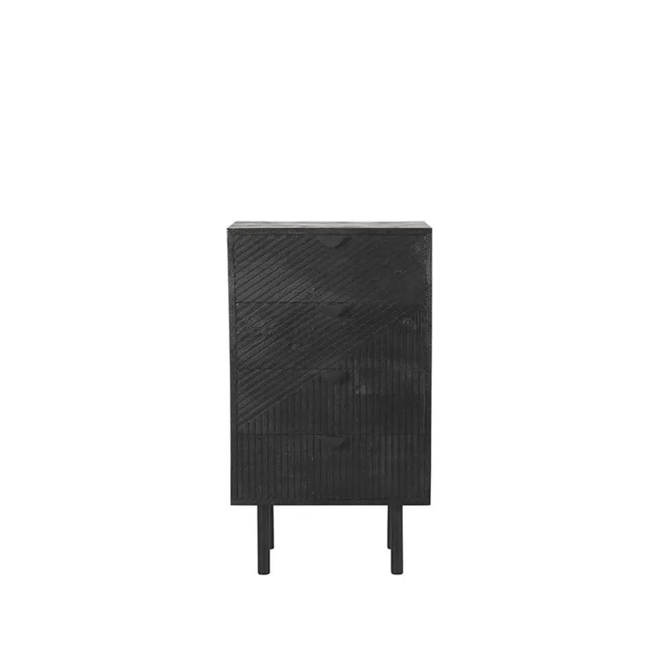 LABEL51 Ladekast Cotia - Zwart - Mangohout - 50cm breed