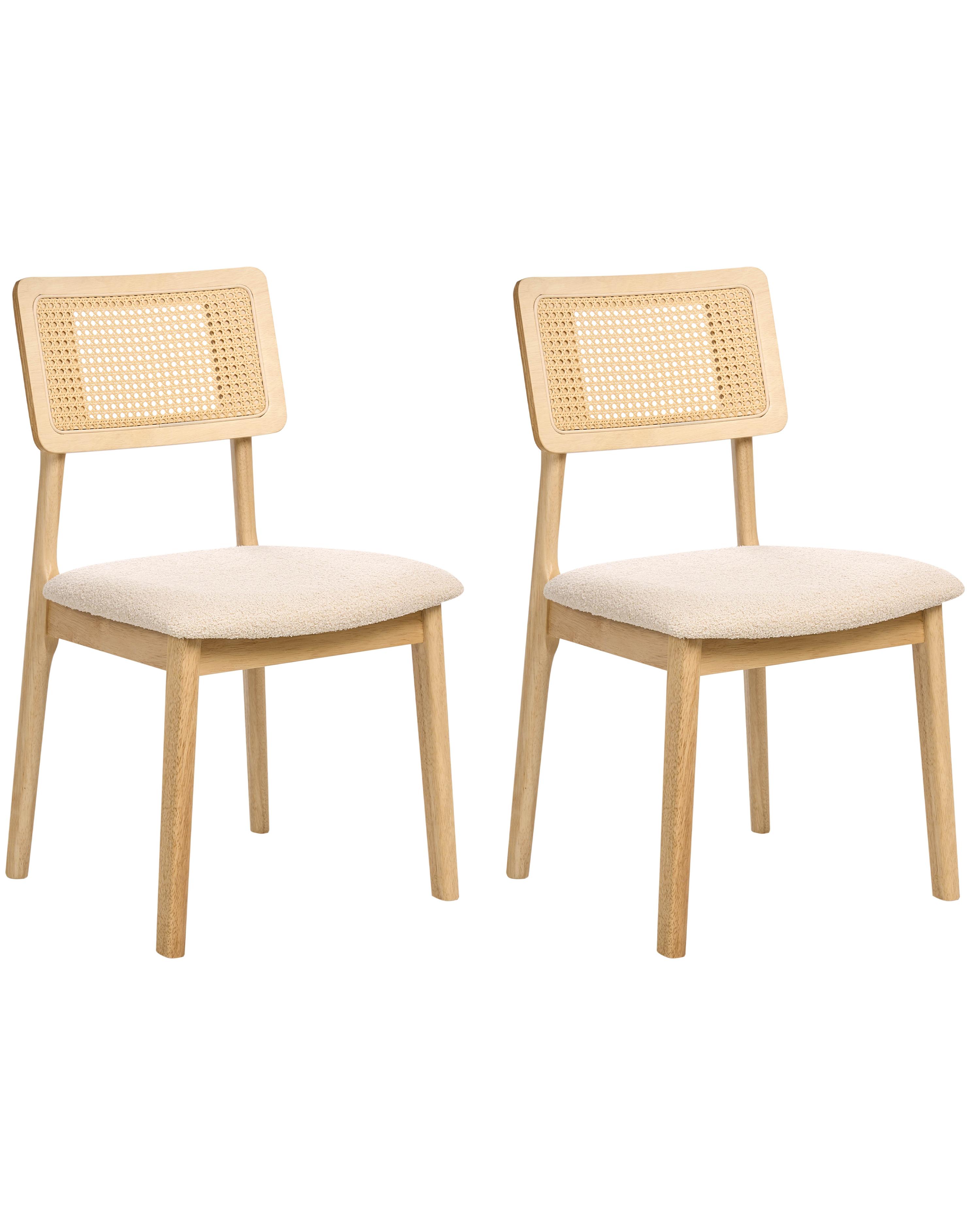 Set van 2 eetkamerstoelen EMBAR Hout Lichtbruin