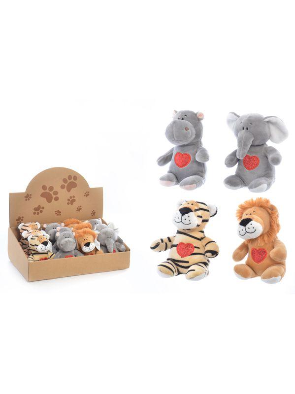 ANIMAUX DE LA SAVANE COEUR 15CM