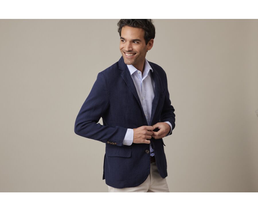 Blazer lin homme Navy - LUBIN