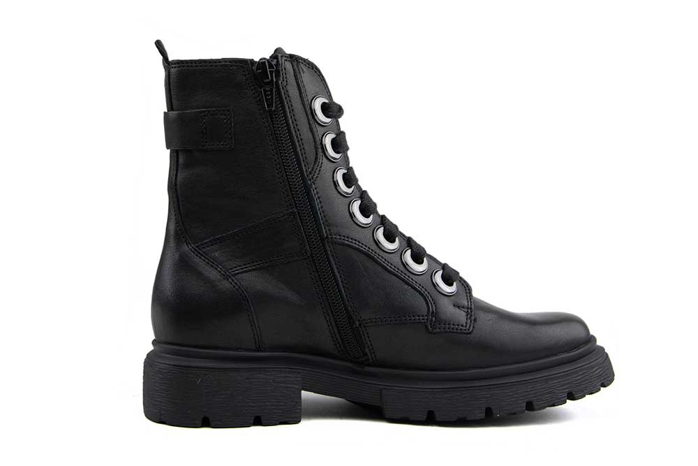 Durea Veterboot Zwart Leer H