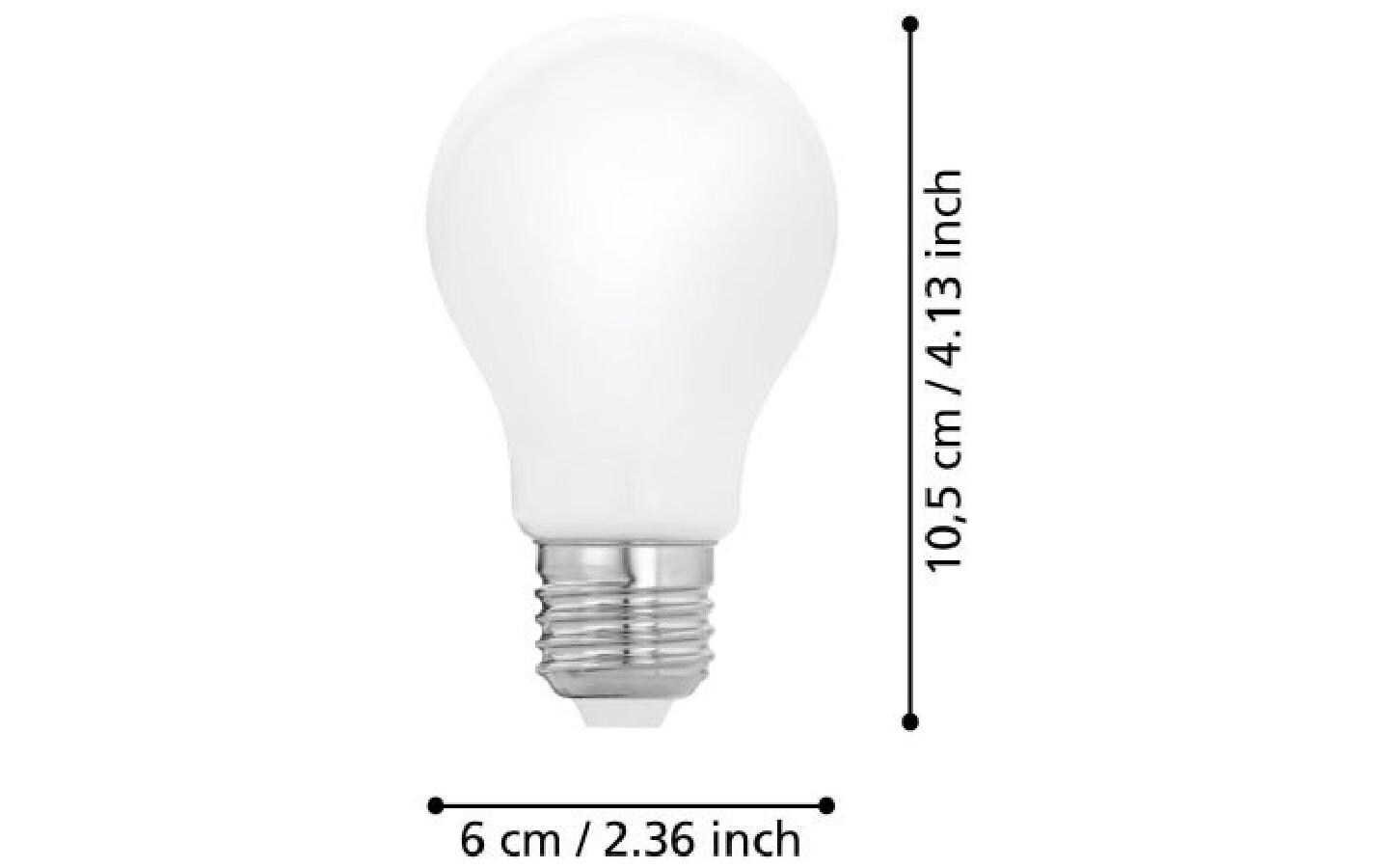 Lampe 4 W E27 WarmweissLED-Leuchtmittel mit weissem Glas
