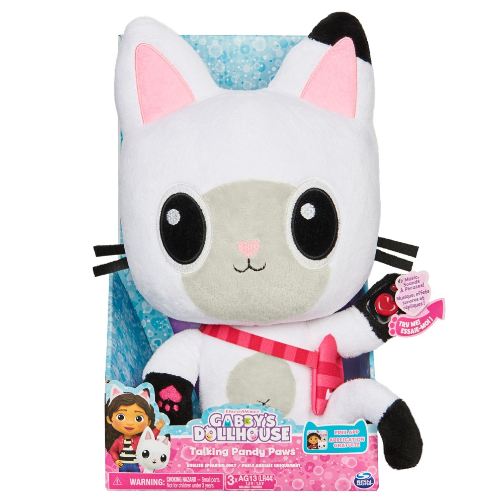 Gabby's Dollhouse 33cm Pandy Paws Plüschtier mit Lichtern, Geräuschen und Sätzen