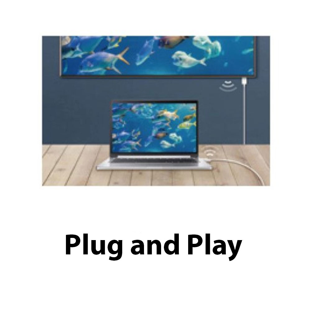 (2er-Set) (60cm) USB A auf 1080@60Hz HDMI Transmitter   Receiver-Kabel - Weiss