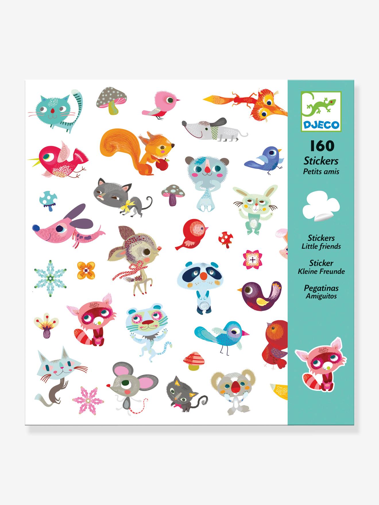 160 adesivos DJECO Little Friends (azuis)