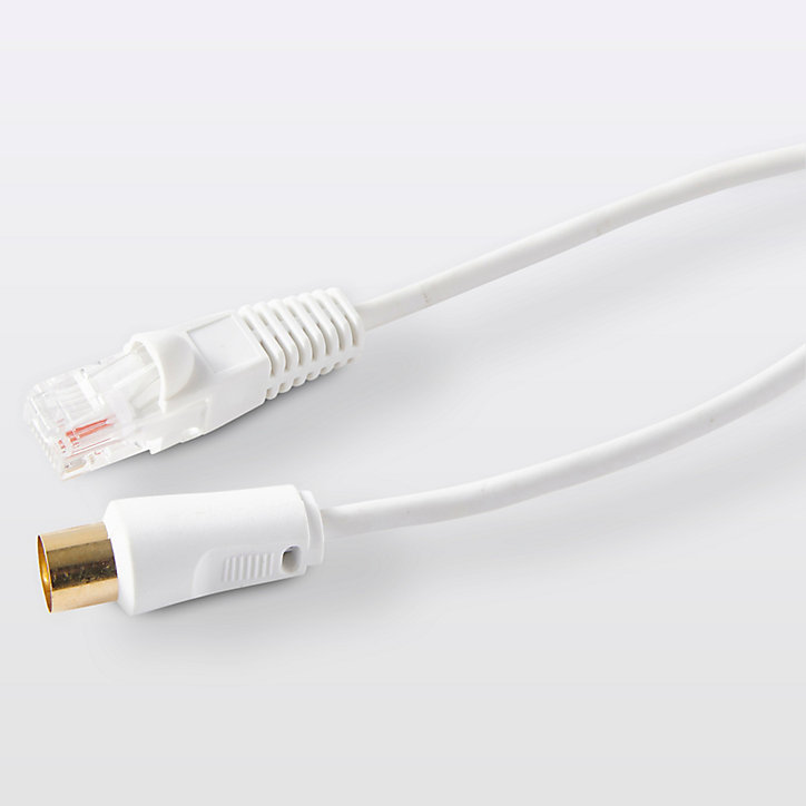 Câble RJ45 Mâle / Mâle Catégorie 6E blanc Blyss, 2 m