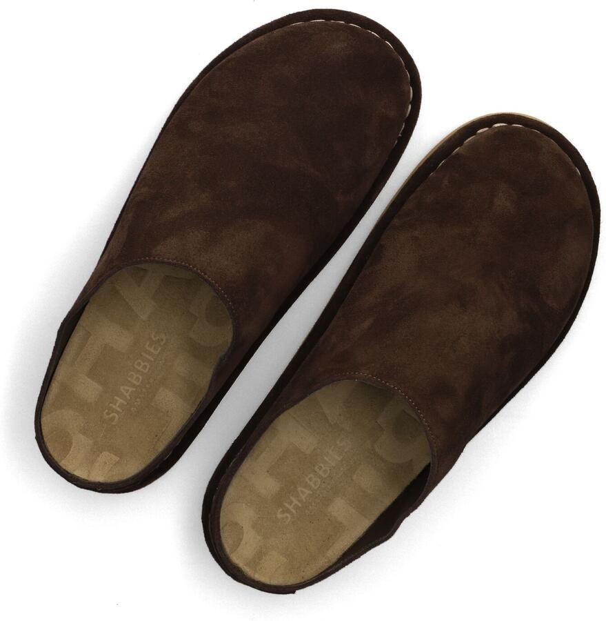 SHABBIES Instappers Dames Wilja Maat: 40 Materiaal: Suède Kleur: Bruin